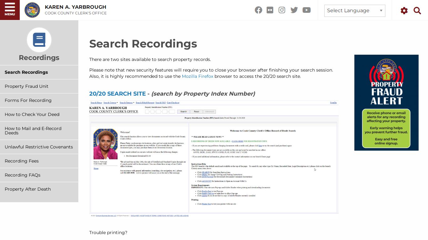 Search Recordings | Cook County Clerk